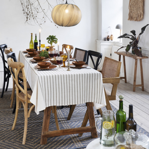 Wooden chair w/ rattan