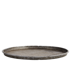 Re-used round iron tray