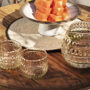 Drinking glass w/ dots