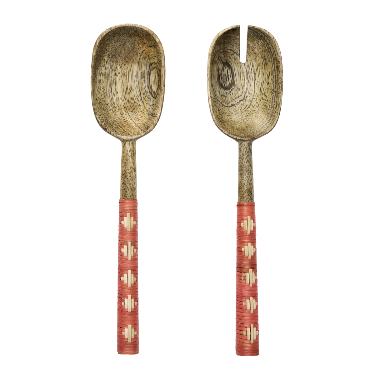 Wooden salad set w/ bamboo