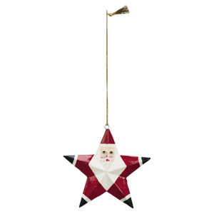 Hand painted wooden Santa