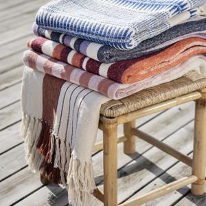 Recycled cotton throw