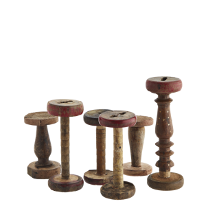 Re-used wooden spools