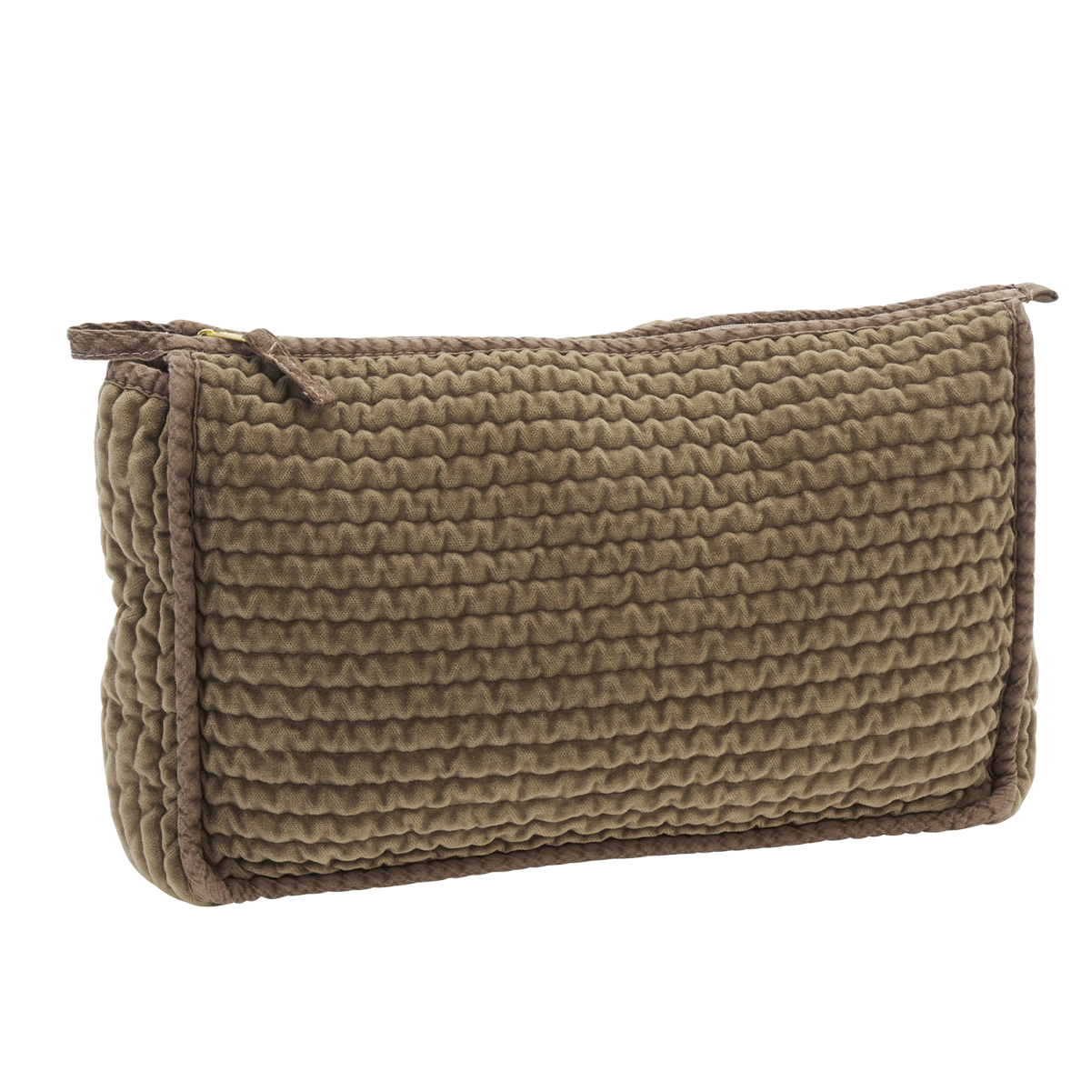 Quilted velvet washbag