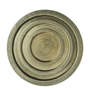 Hand hammered aluminium trays