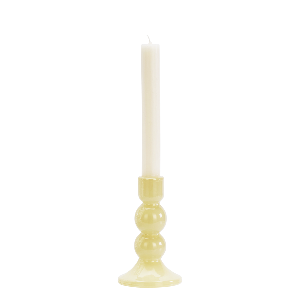 Glass candle holder