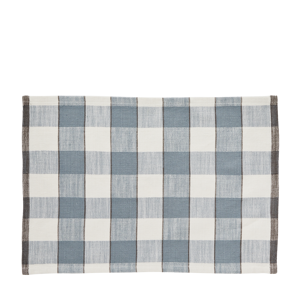 Checked cotton placemat