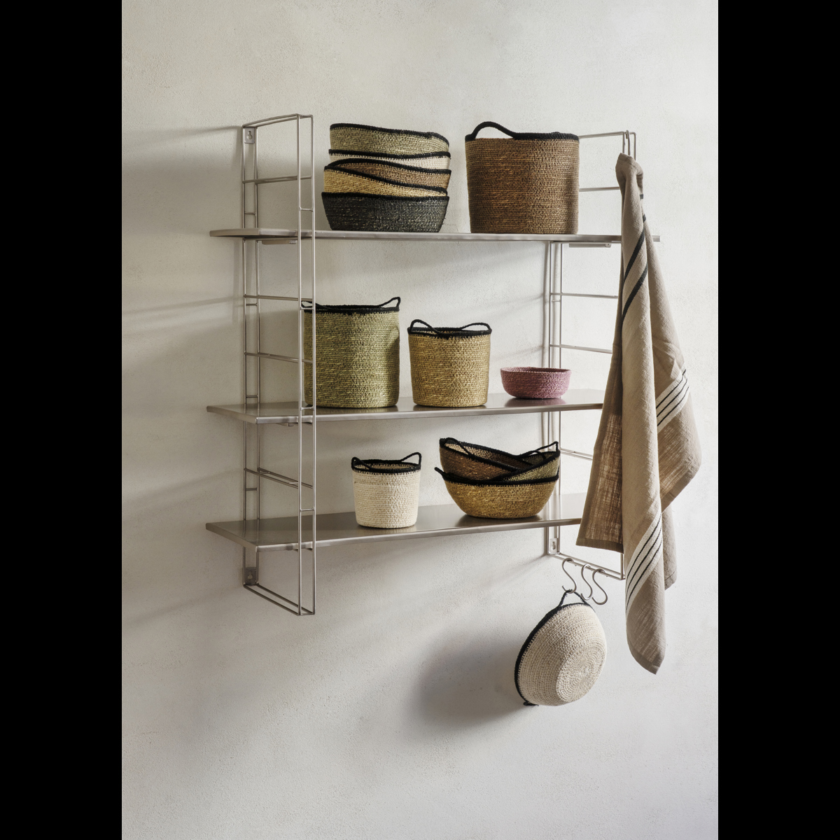 Iron wall shelves