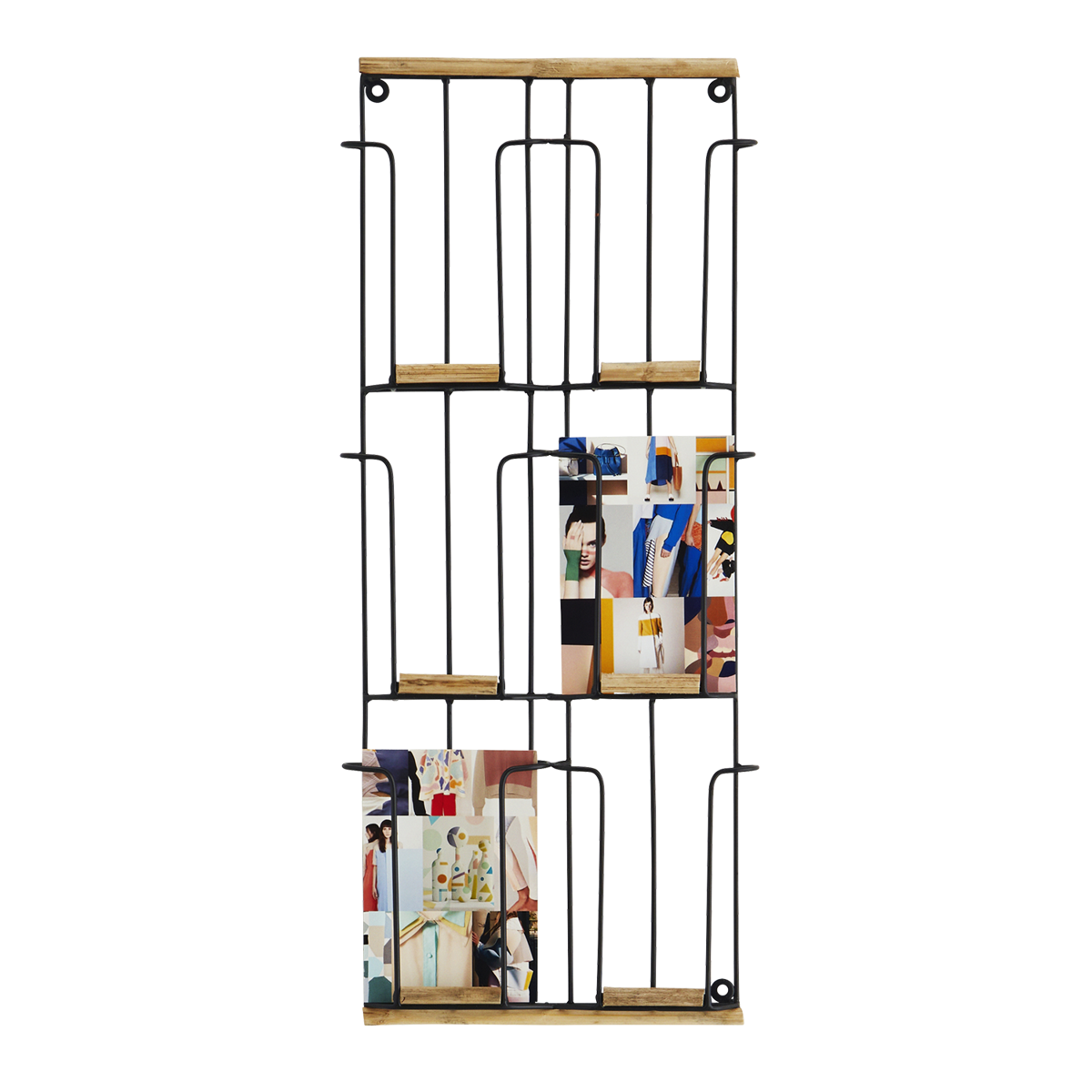 Iron card rack w/ cane Iron card rack w/ cane