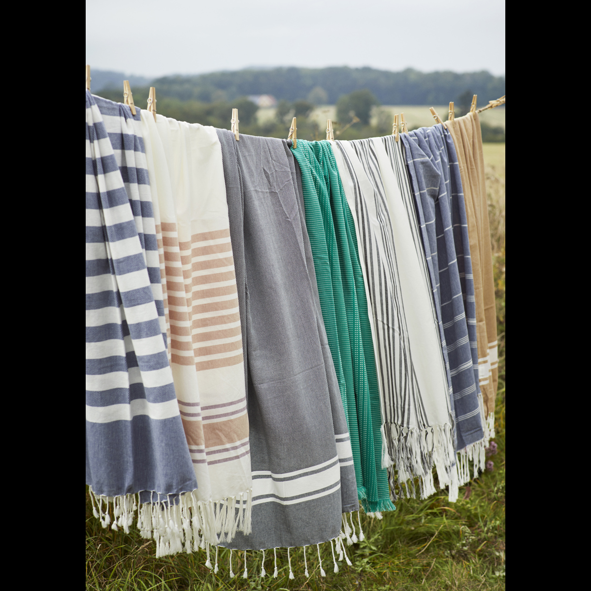 Striped hammam towel