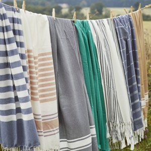Striped hammam towel