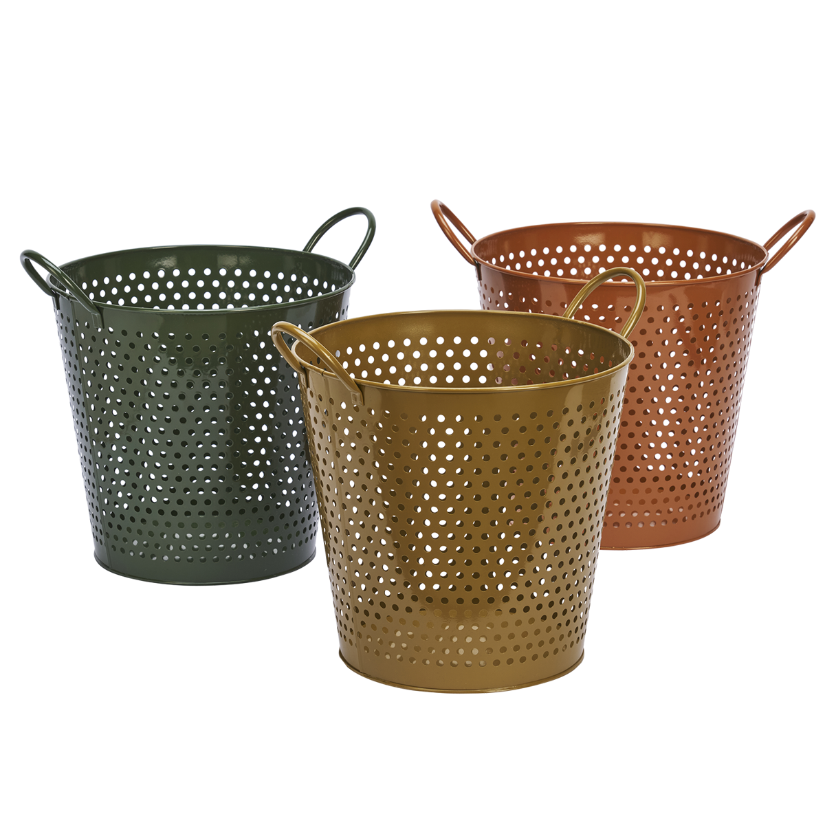 Iron storage buckets