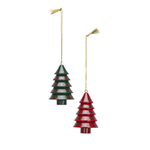 Hand painted wooden christmas trees