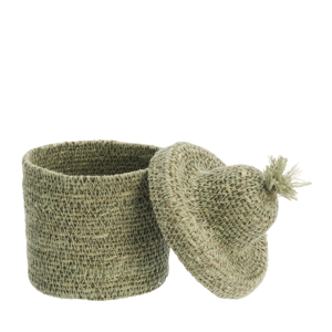 Seagrass basket w/ lid