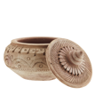 Handmade terracotta jar w/ lid