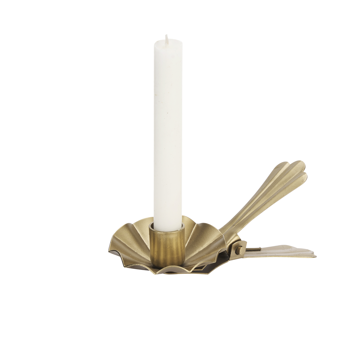 Iron candle holder w/ clip
