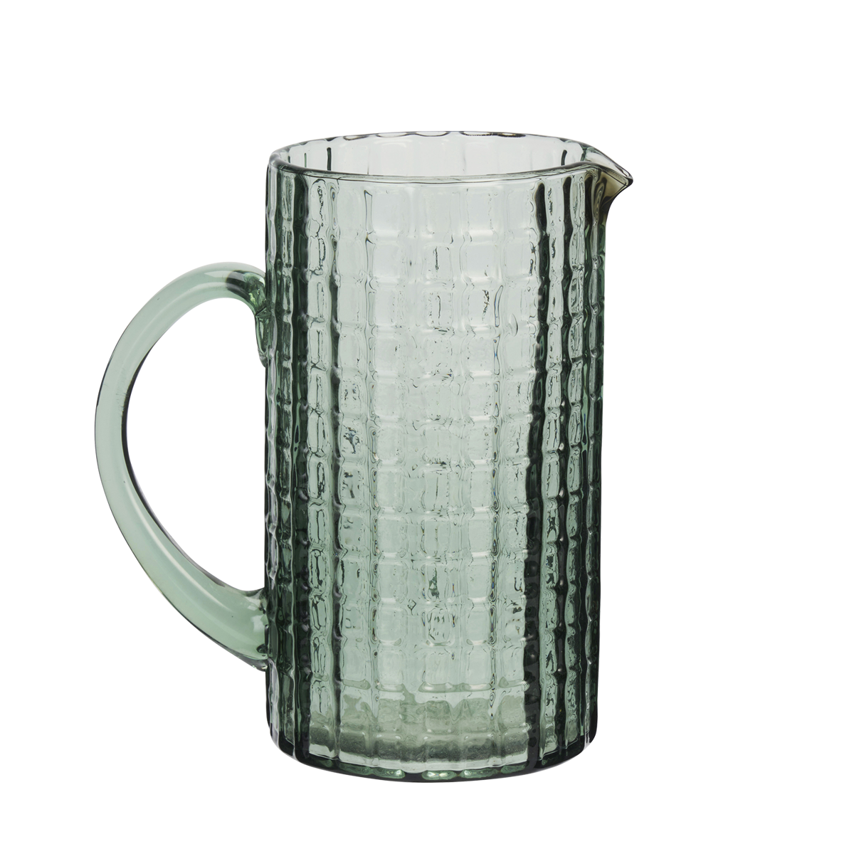 Coloured glass jug