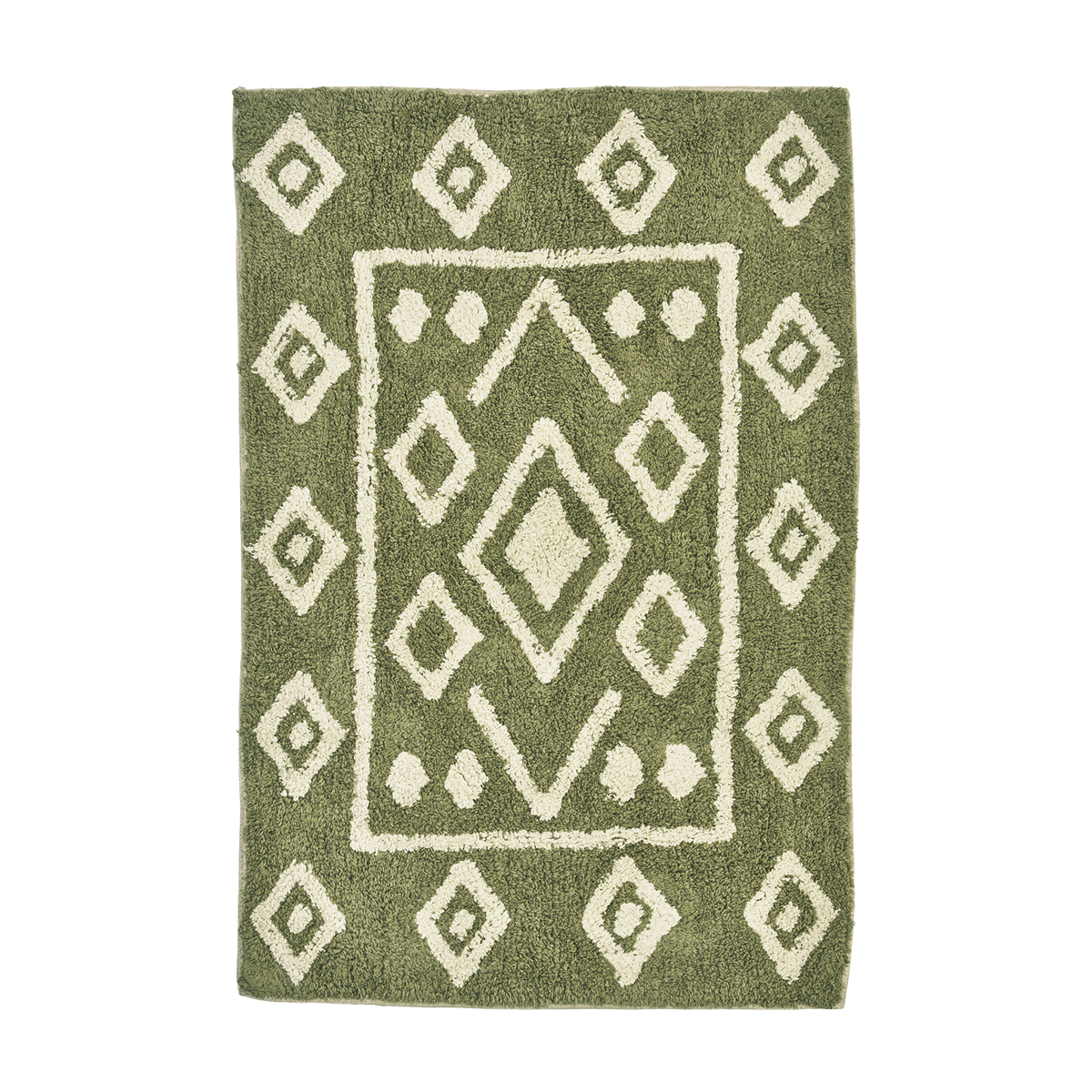 Tufted cotton bath mat