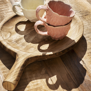 Wooden tray w/ handle