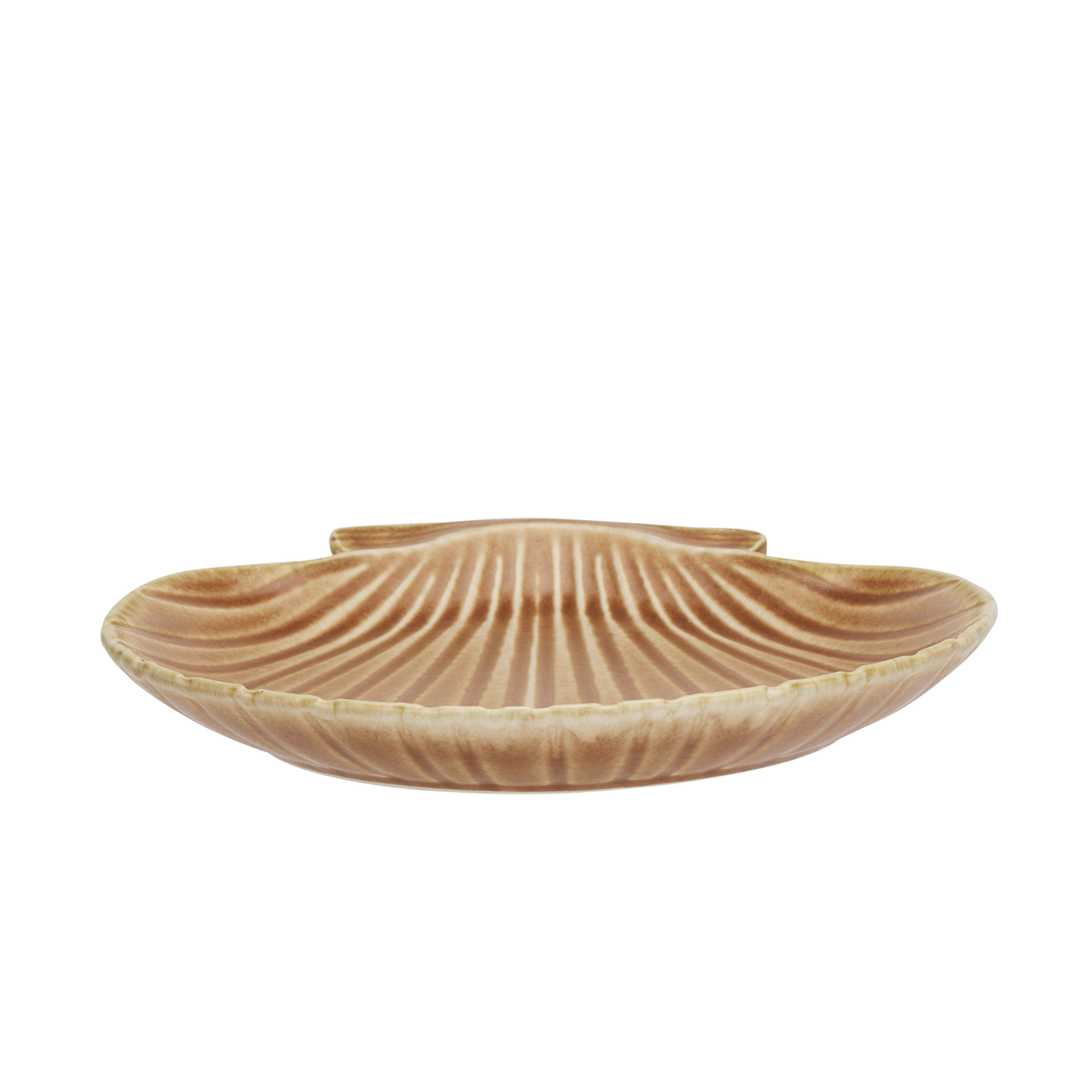 Stoneware sea shell tray