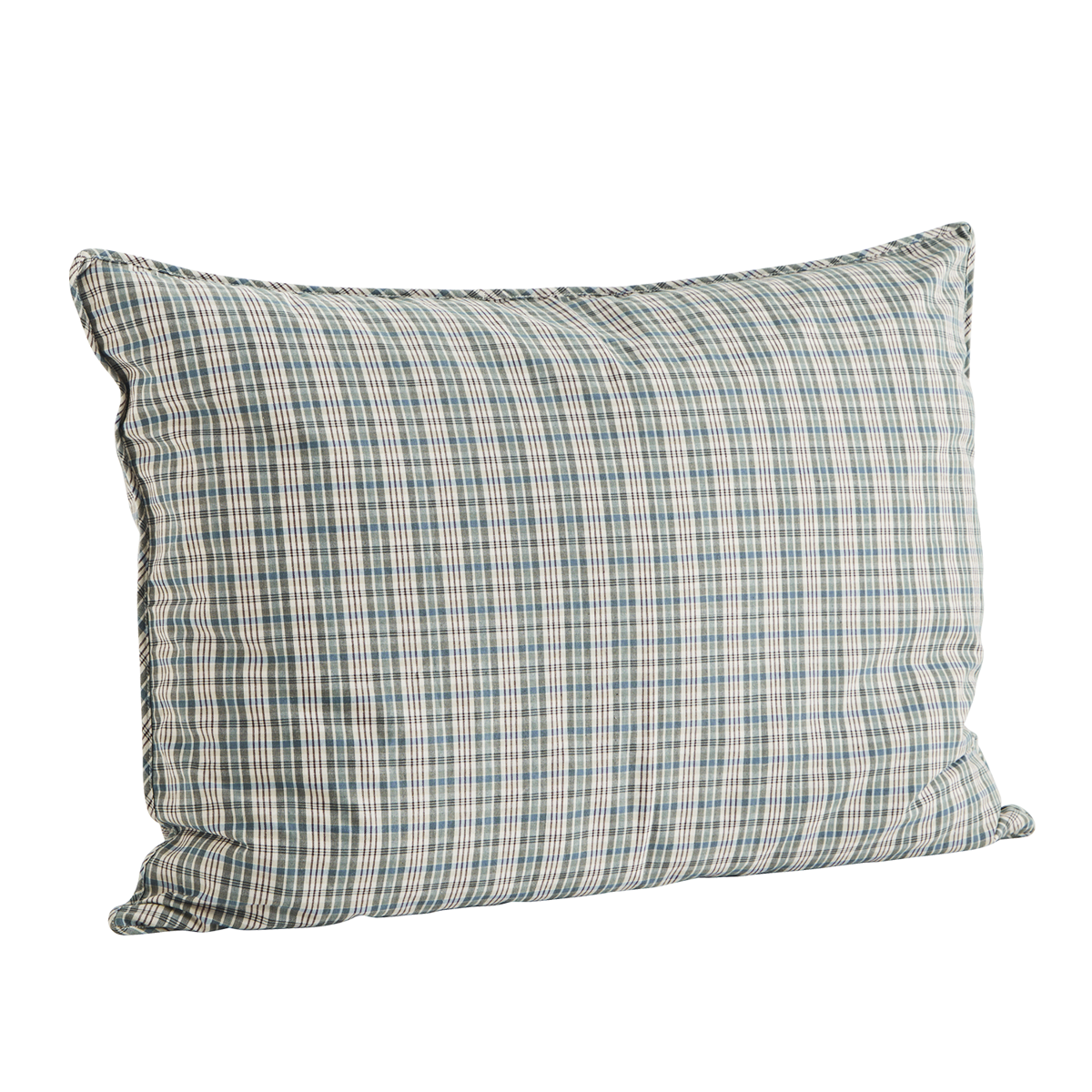 Checked woven cushion cover