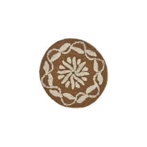 Round tufted bath mat