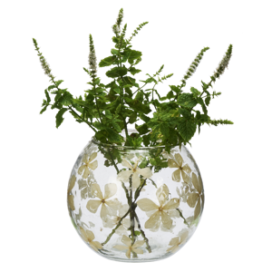 Glass vase w/ flowers