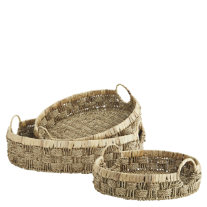 Round seagrass trays