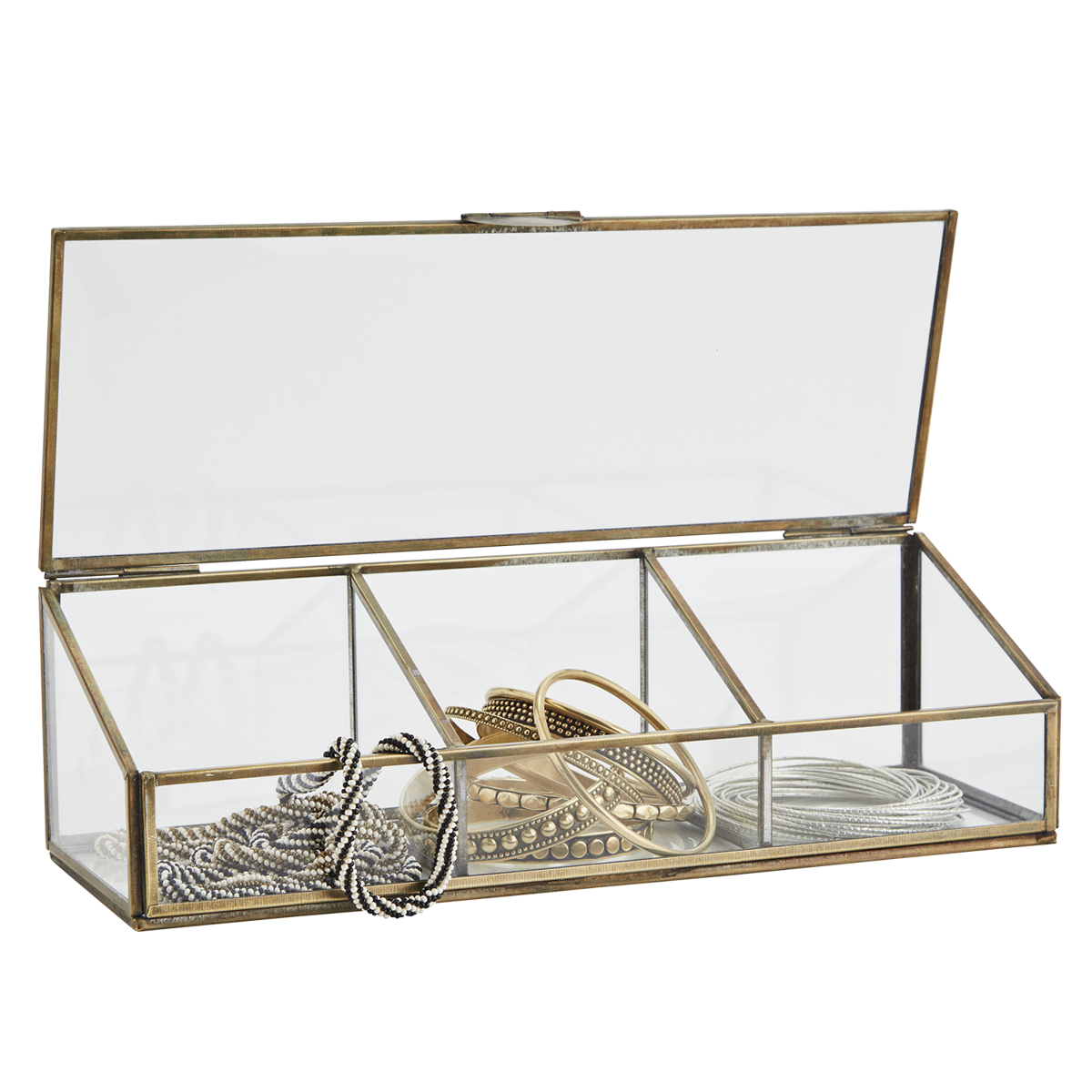 Partitioned glass box Partitioned glass box