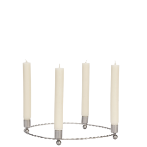 Round iron candle holder