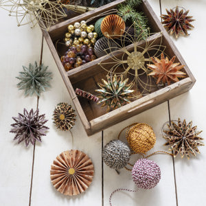 Hanging paper snowflakes