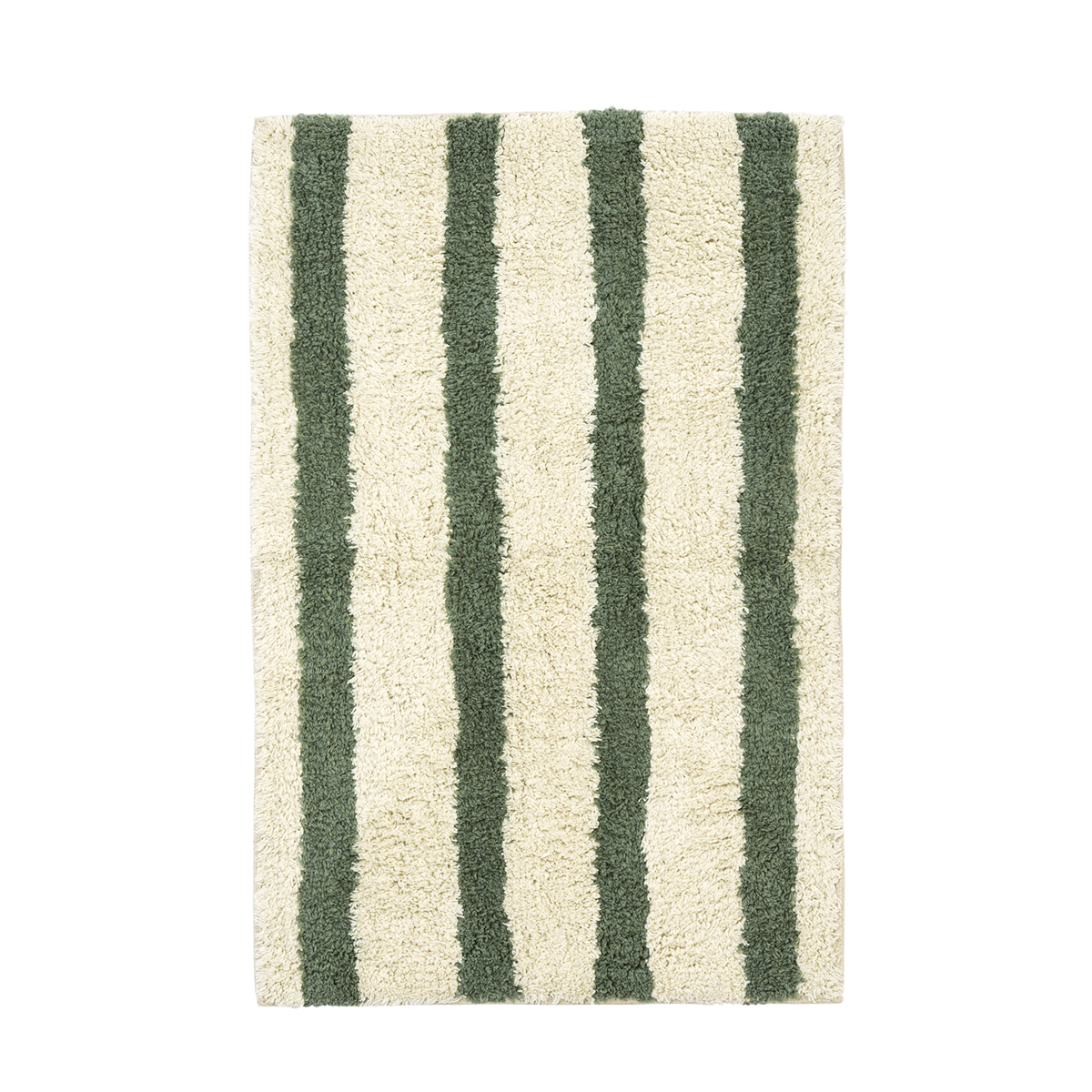Striped tufted bath mat
