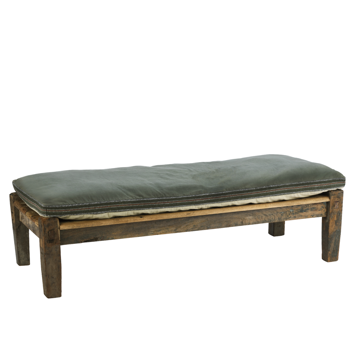 Recycled wooden bench