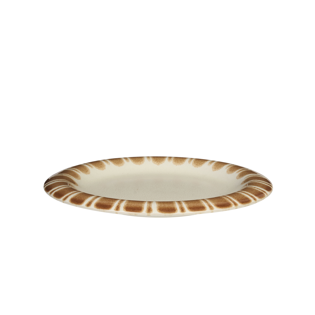 Hand-painted stoneware plate