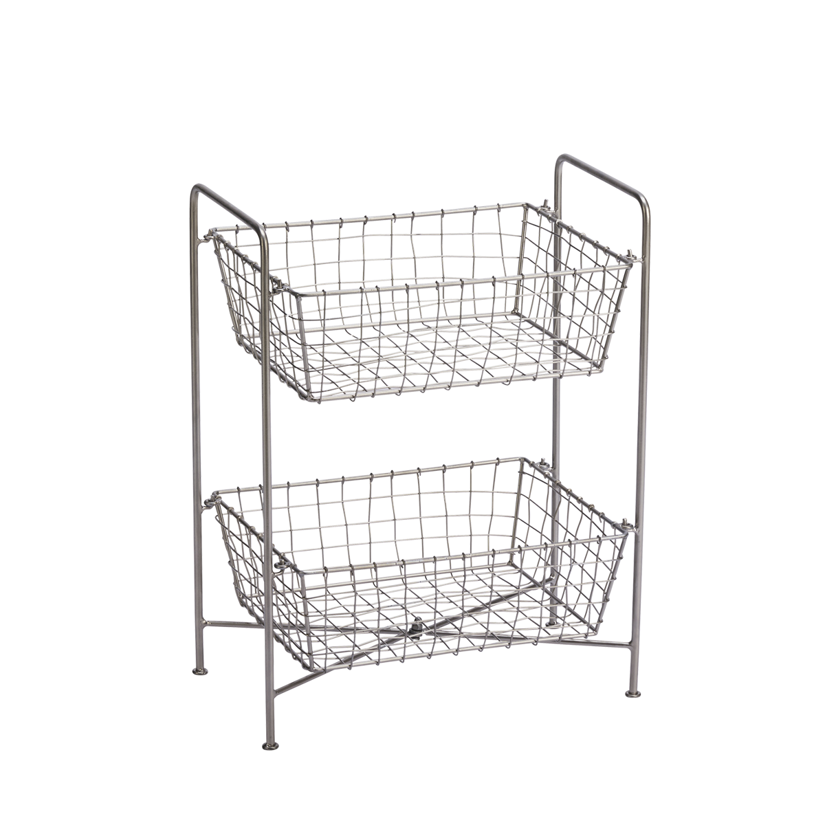 Iron rack w/ baskets