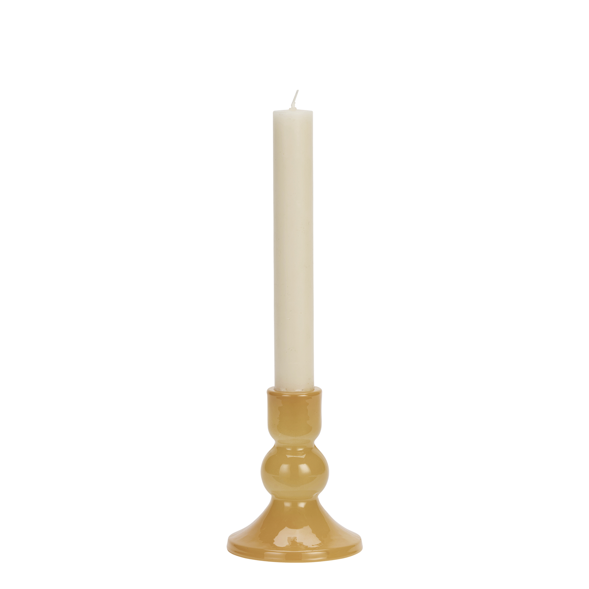 Glass candle holder