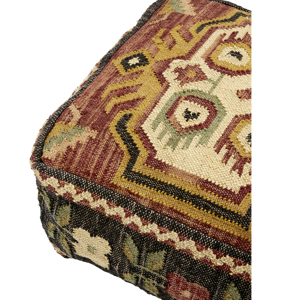 Handwoven jute pouf