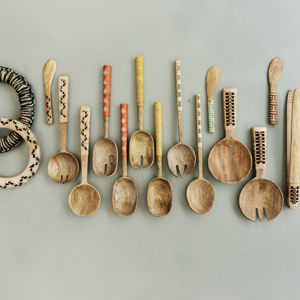 Wooden butter knife w/ bamboo