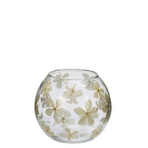 Glass vase w/ flowers