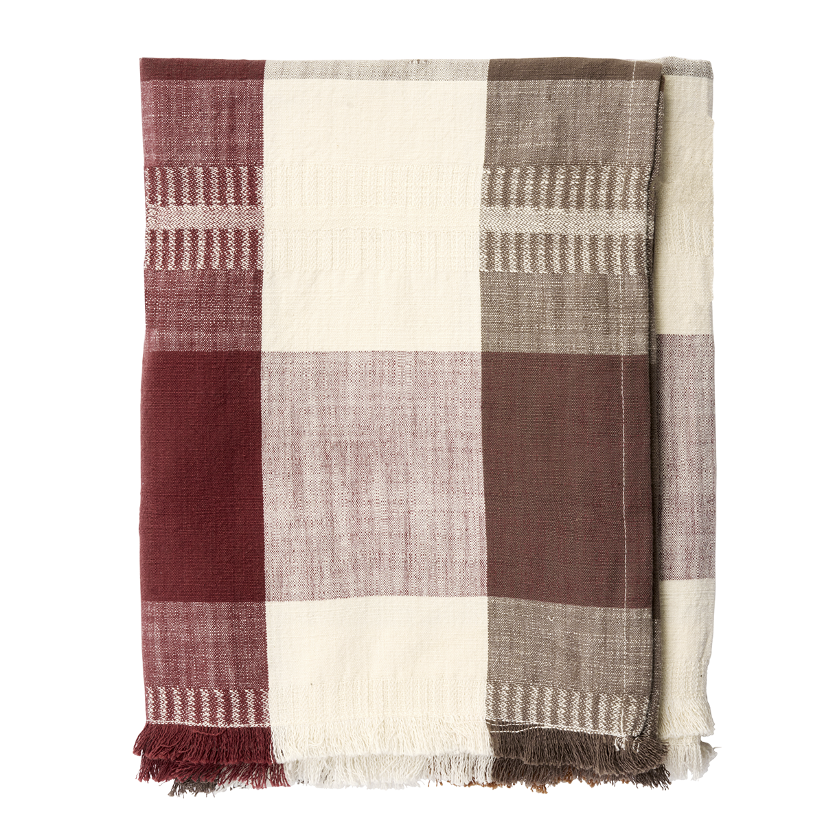 Checked cotton table cloth