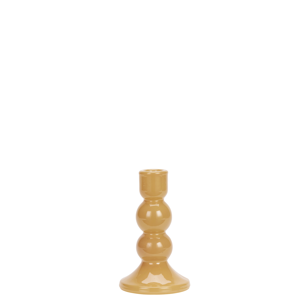 Glass candle holder