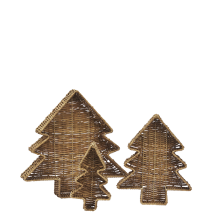 Rattan christmas tree trays