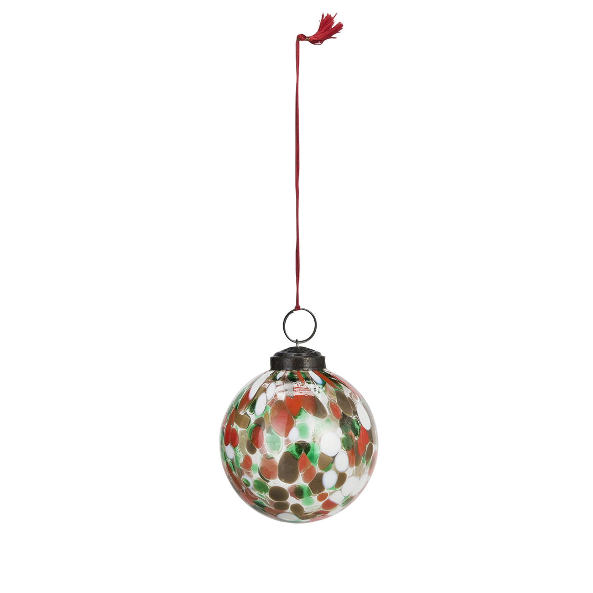 Dotted glass christmas ball