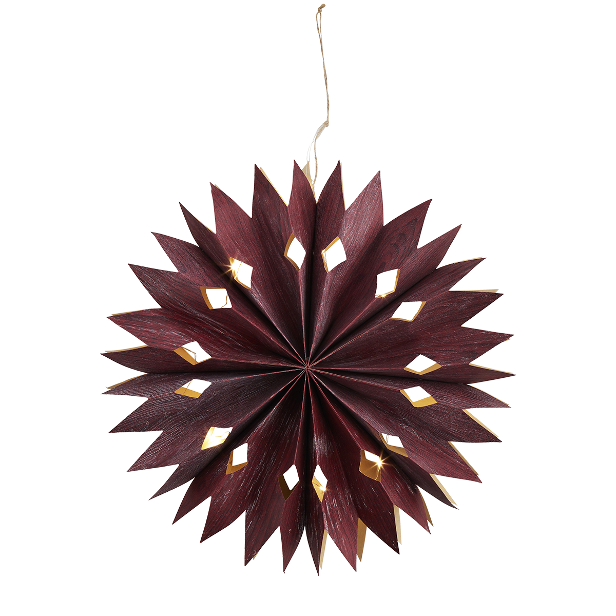 Veneer paper star w/ lights Veneer paper star w/ lights