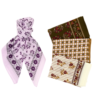 Printed cotton scarf