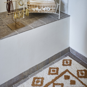 Tufted cotton bath mat