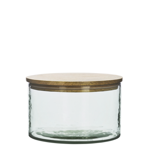 Glass jar w/ wooden lid