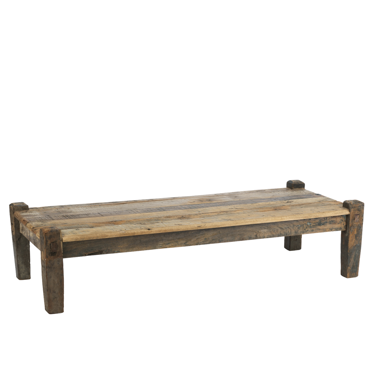 Recycled wooden bench