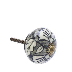 Hand-painted stoneware doorknob  