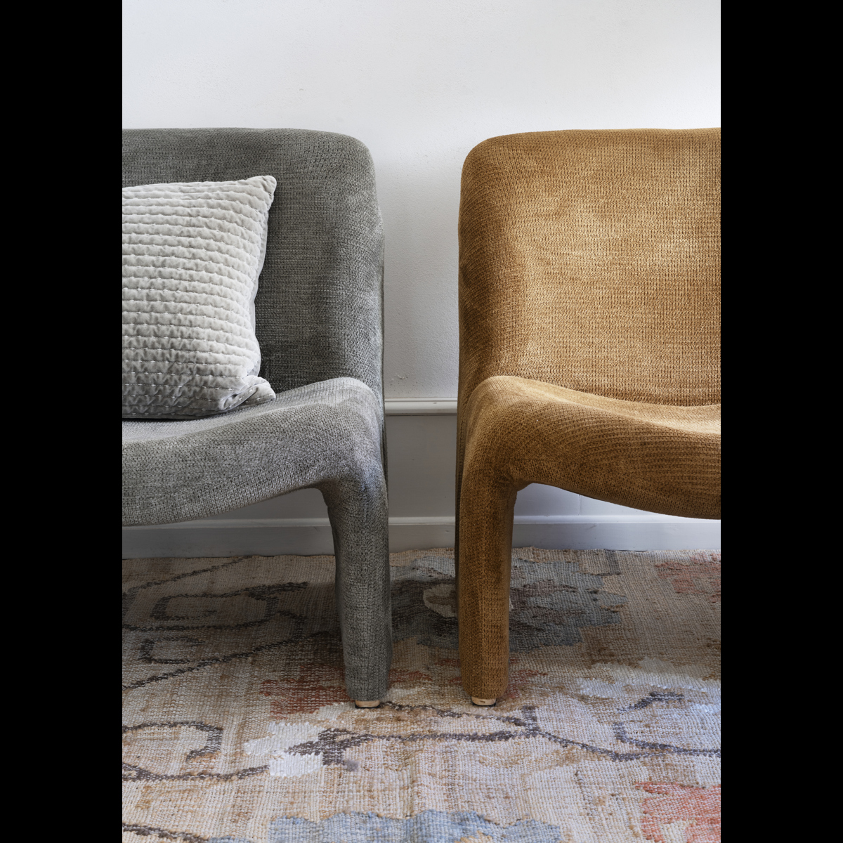 Velvet lounge chair